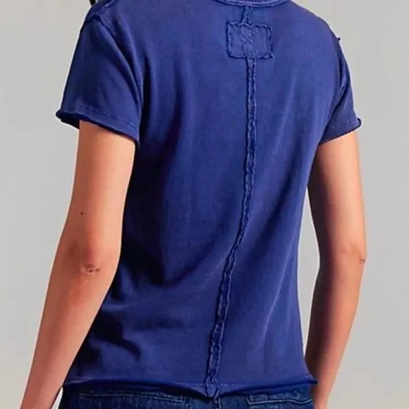 Free People Blue Friends Dog Graphic T-Shirt, NWT, XS - Picture 2 of 3